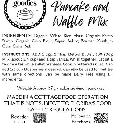 GF Pancake And Waffle Mix (Organic Ingredients) (Bulk Version Makes 8 Batches Or About 50 Pancakes) 