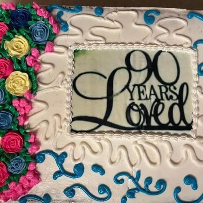 90 Celebration cake