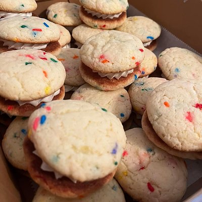 Confetti  Cookie Sandwich With Vanilla Buttercream 
