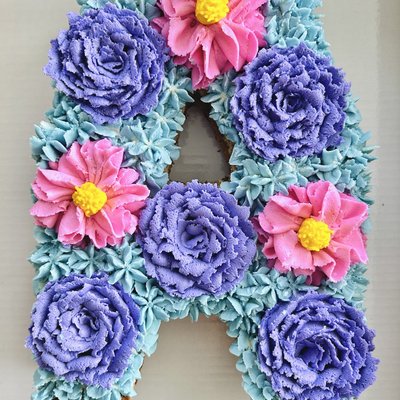 Single Letter/Number Double  Layered Cookie Cake