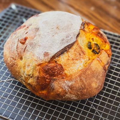 The Jalapeño Cheddar Sourdough Bread Loaf