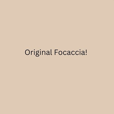 Original Focaccia