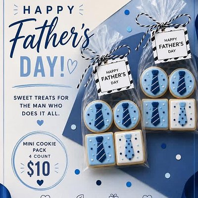 Fathers Day Mini Cookies