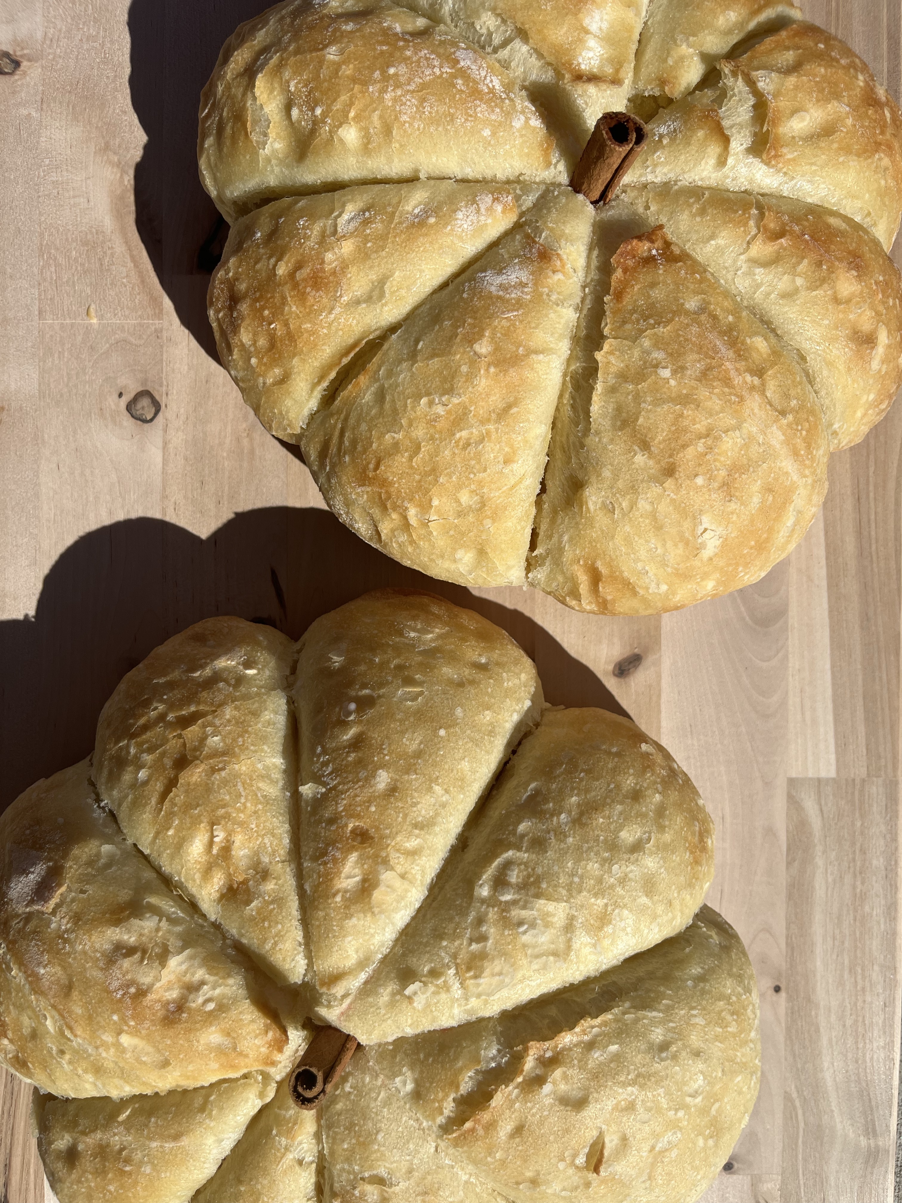 Pumpkin-Shaped Sourdough Bread