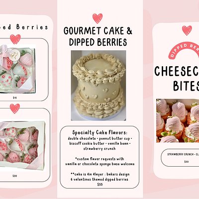 Valentines Gourmet Cake And Berries