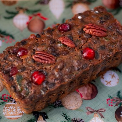  Dark Rum Fruitcake Pecan Nuts 1.5 Pound Cake