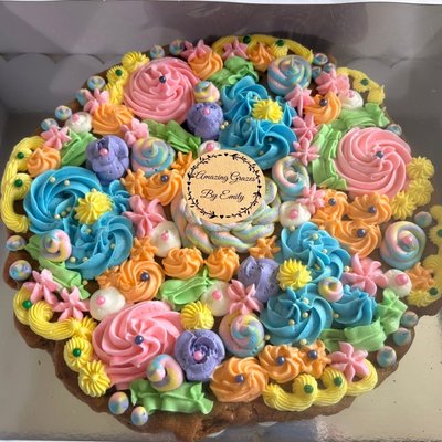 Large Decorated Layered Chocolate Chip Cookie 