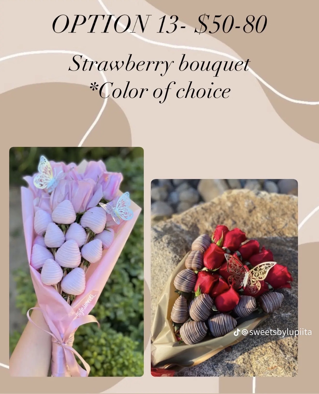 Strawberry/rose Bouquets 