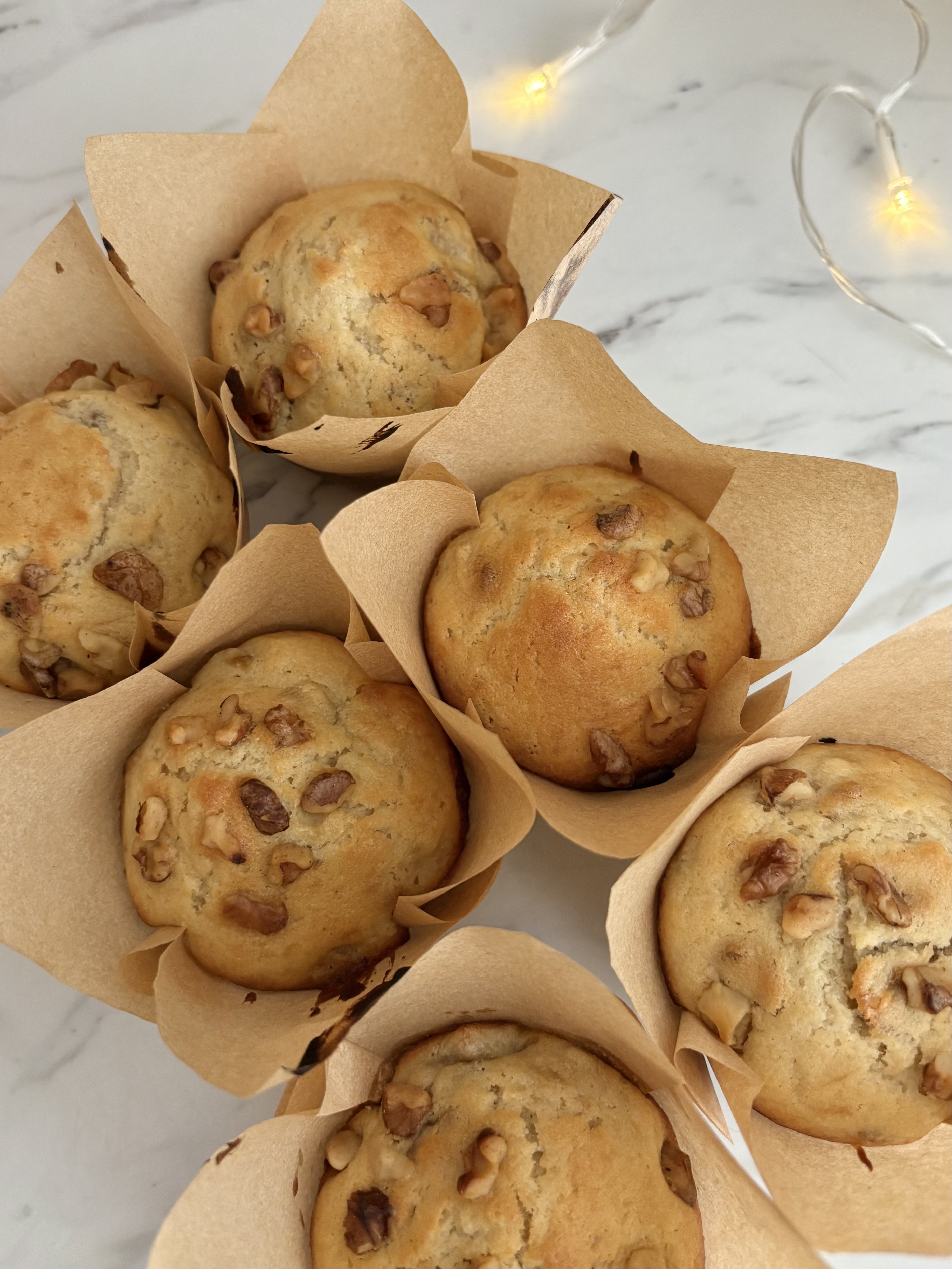 Banana Walnut Sourdough Muffins - 1/2 Dozen