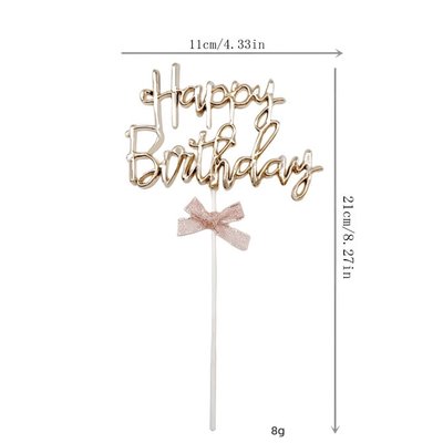 1 Pc Happy Birthday Cake Topper 