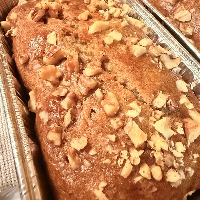 banana bread w/ walnuts {8in} [v]| pan de plátano grande 
