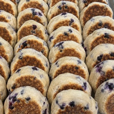 Blueberry Sourdough English Muffins (1/2 DOZEN) 