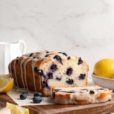 Plant Based Lemon Blueberry Loaf 