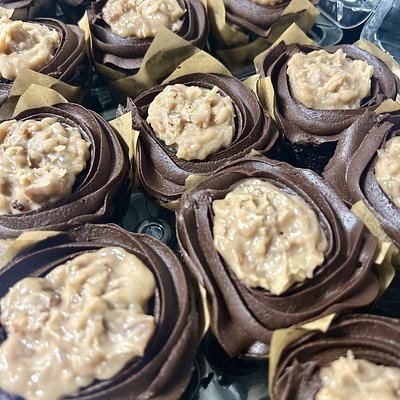 German Chocolate Cupcakes 