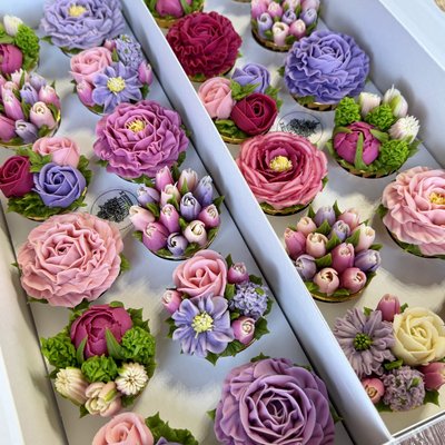 Dozen Floral Cupcakes  