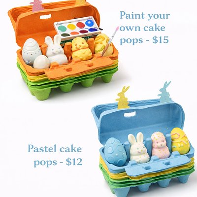 6 Pack- Paint Your Own Egg Cake Pop 