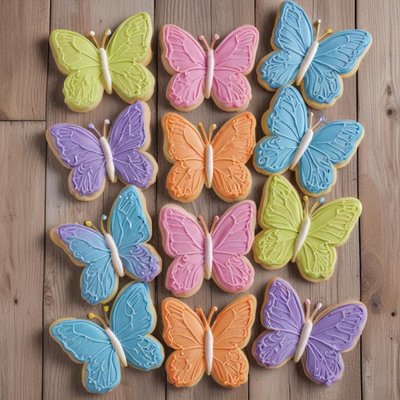 Rainbow Butterfly Cookie 