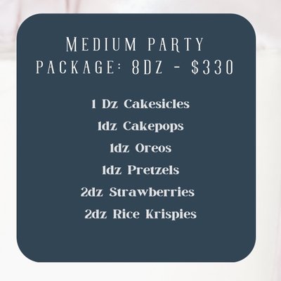 Medium Party Package -8 Dozen