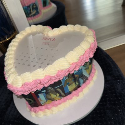 10 inch heart cake - 2 layer