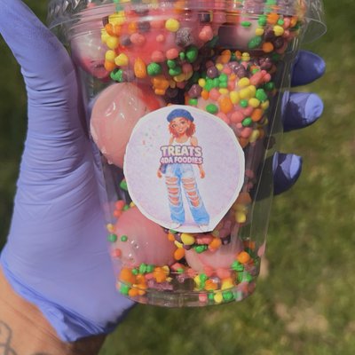 Strawberry 🍓 Nerd Candied Grapes 12oz  Cup 