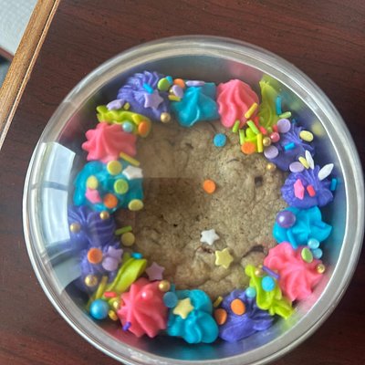 Mini chocolate Chip Cookie Cake With Icing & Sprinkles 