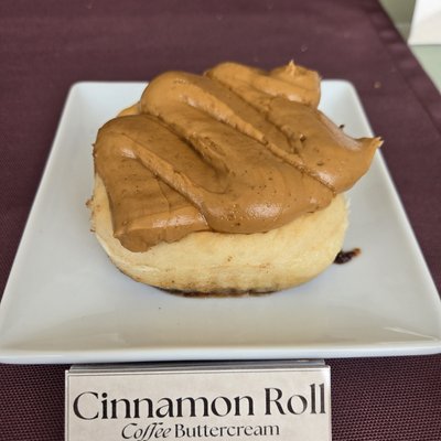 Cinnamon Roll with Coffee Buttercream