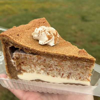 Carrot Cake Cookie Pie Slice