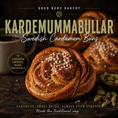 Swedish Cardamon Bun (Box of 2)  ⭐️ New Launch
