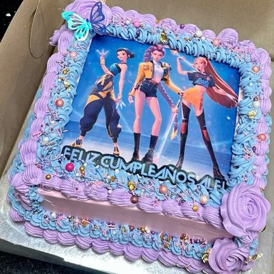 Kpop Demon Hunter Rectangular Cake