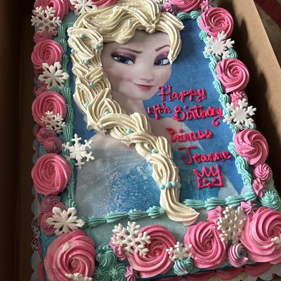 1/2 Sheet Cake With Edible Images 