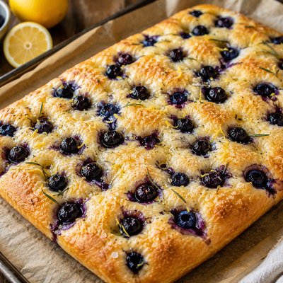 Lemon Blueberry Focaccia