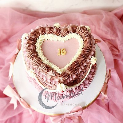 6"  Layer Heart Cake