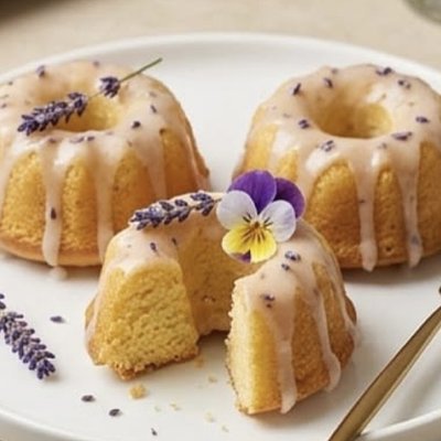 Mini Lemon Lavender Bundt Cake (2 Pack)