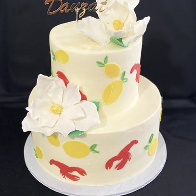 2 Tier Cake (40-45 Servings) 