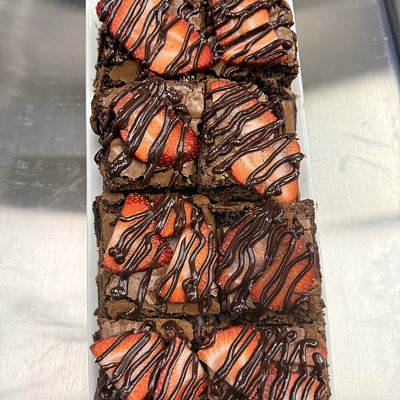 Chocolate Covered Strawberry Brownies