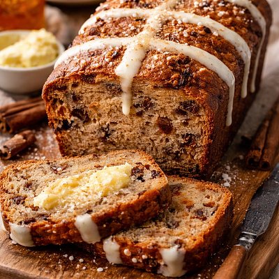 Hot cross Bun Loaf Cake 