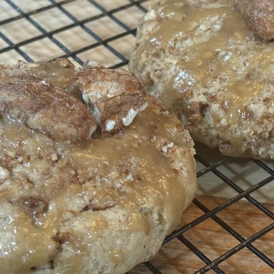 Giant Sourdough Praline Pecan Cookie!