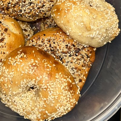 Sourdough Sesame Bagels 