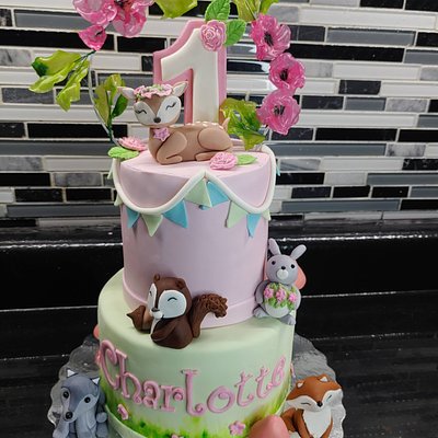 Fondant Tiered Cake 9" & 6"