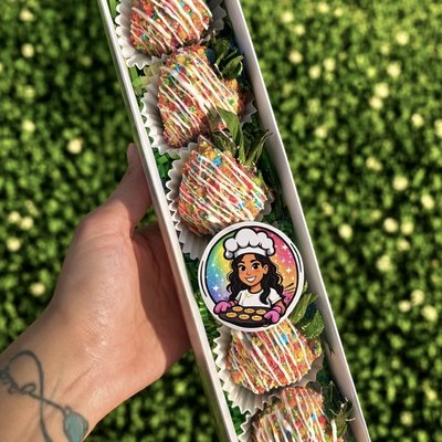 Fruity Pebble Strawberries