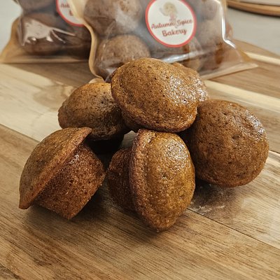 Organic Pumpkin Bread Mini Muffins- 6 Count