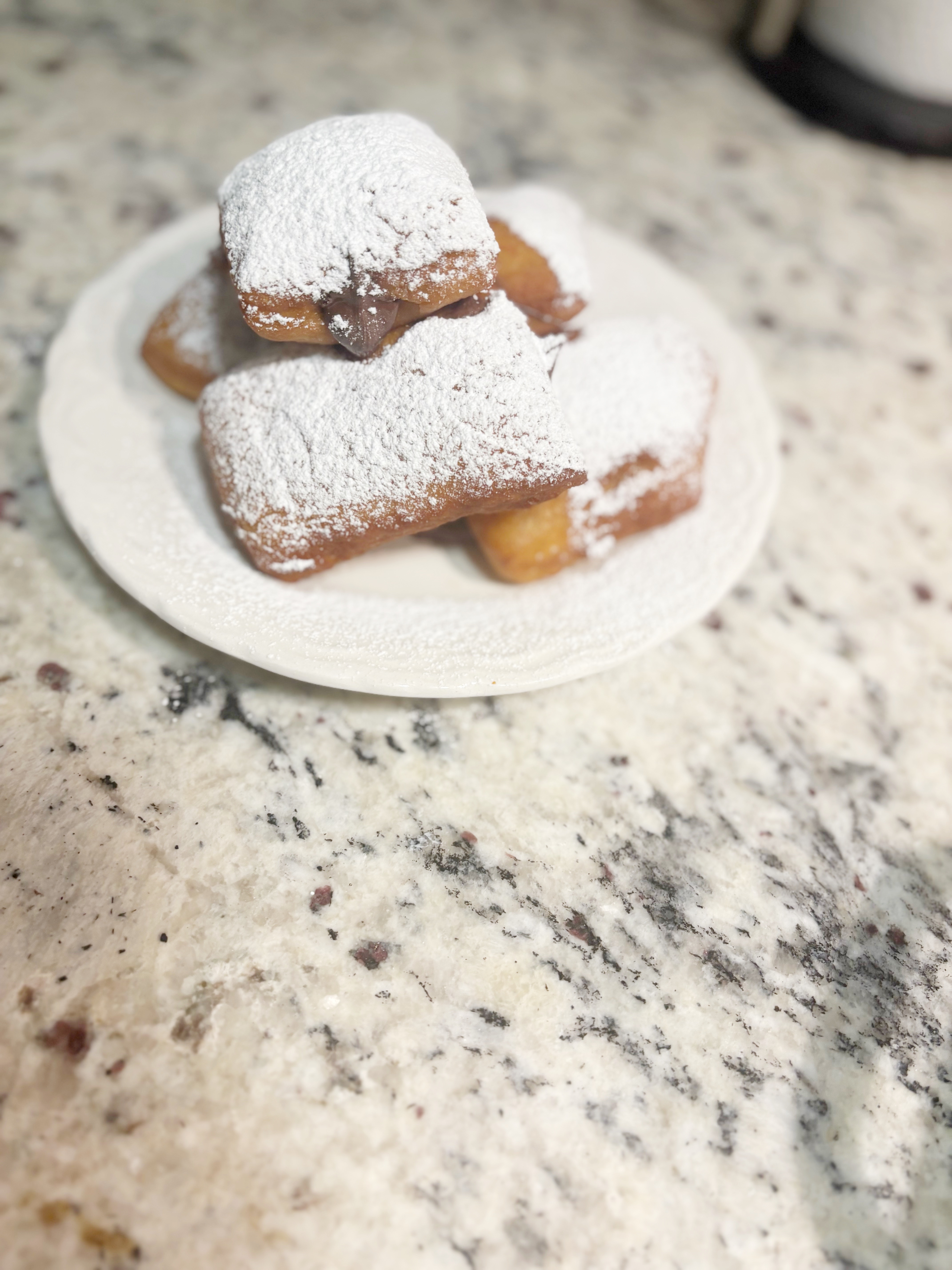 (6) Nutella filled beignets 