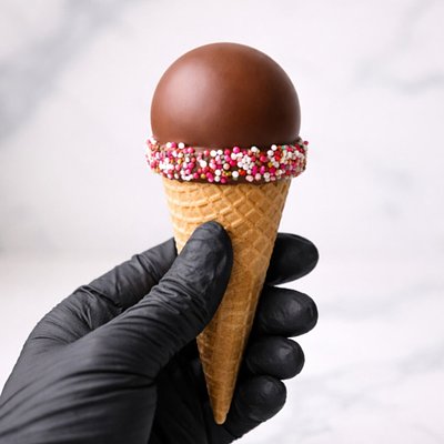 Custom Chocolate Covered Cake Cones (12)