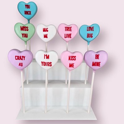 “Conversation Hearts” Cake Pops-4 Pack