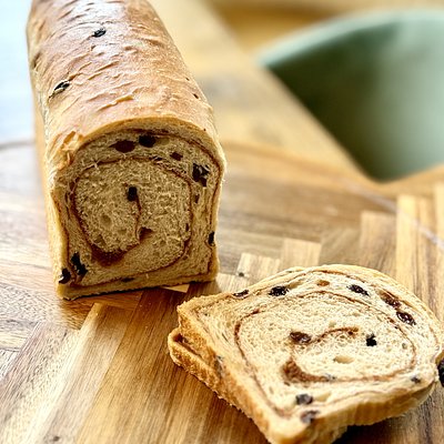 Sourdough Cinnamon Raisin Swirl Bread
