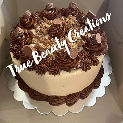 7 Inch Double Layer Peanut Butter Chocolate Cake