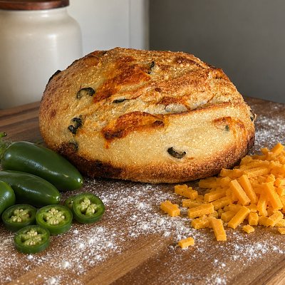 Jalapeño Cheddar Sourdough Loaf 