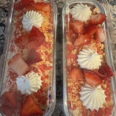 Strawberry Cream Crunch Mini-Loaf Cake