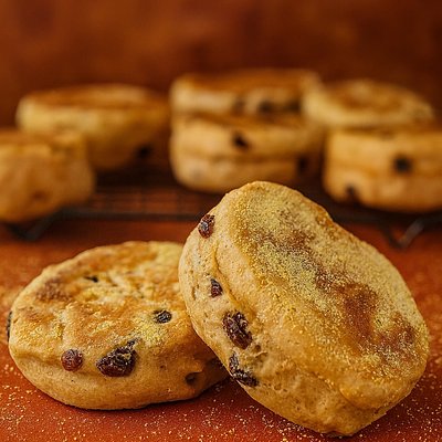 Sourdough Cinnamon Raisin English Muffins