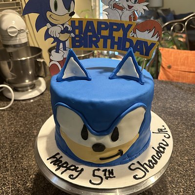 Sonic Hedgehog Theme Cake